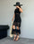 Black French Riviera Crochet Dress