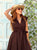 Espresso Wrap Maxi Dress