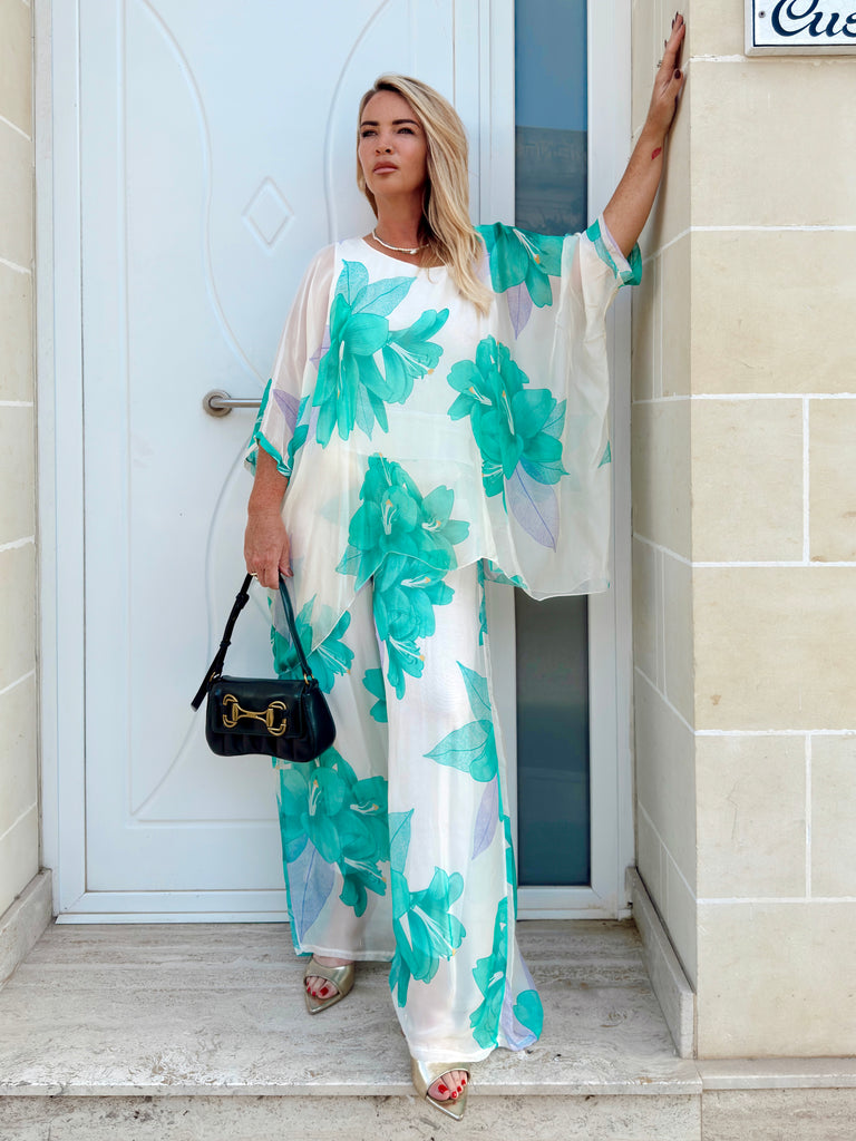 Jade And Lavender Silk Set