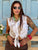 Sienna Gold Leaf Embroidered Tie-Front Shirt