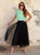 Moonlight Drama Skirt - Black