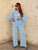 LA Viscose Knit Set - Bleu