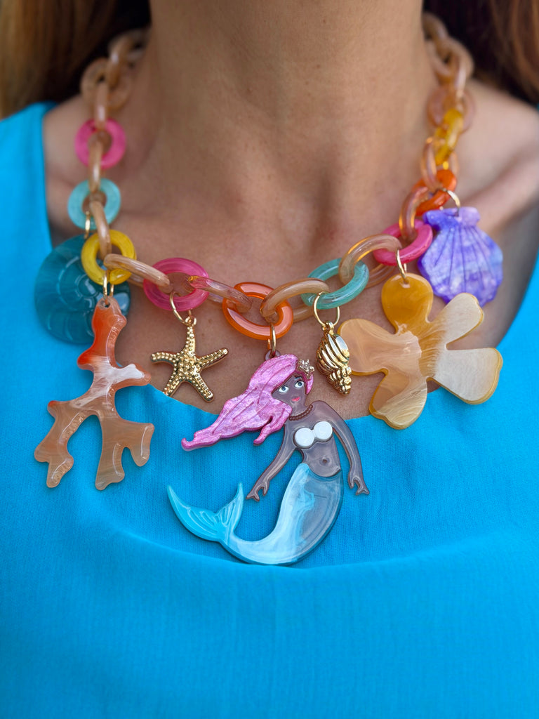 Amalfi Mermaid Charm Necklace