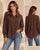 Éloise Textured Shirt - Mocha - Bougie Collection