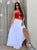 White Capri Flow Cotton Skirt
