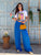 Azure Blue Viscose Balloon Trousers