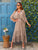 Desert Taupe Pearl Silk Dress