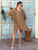 Latte Capri Pure Silk Kaftan Dress