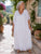 Palazzo Soie Luxe Oversized Pure Silk Maxi Dress - Blanc