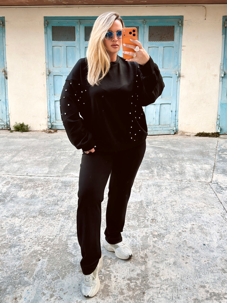 Black Stardust Essential Tracksuit