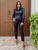 Black Aria Leather Trousers