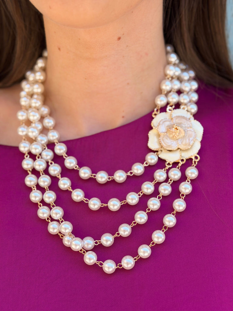 Camellia Pearl Necklace