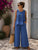 Santorini Blue Luna Mare Linen & Silk Co-Ord