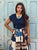 Valeria Mixed-Media T-Shirt Maxi Dress - Navy