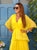 Golden Étoile Silk Dress