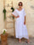 Santorini Pearl Silk Kaftan Dress