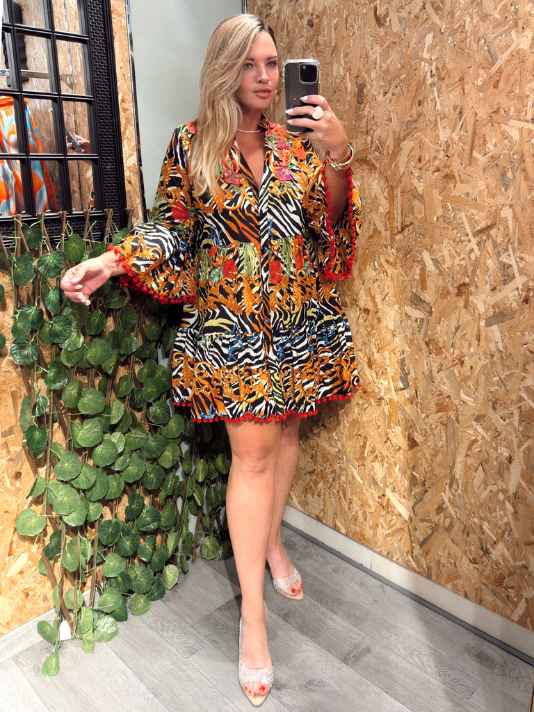 Desert Rose Mini Boho Dress