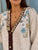 Violette Embellished Floral Cardigan - Beige