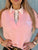 Rosé Amour Lace Collar Knit Tee