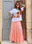 Peach Capri Flow Cotton Skirt
