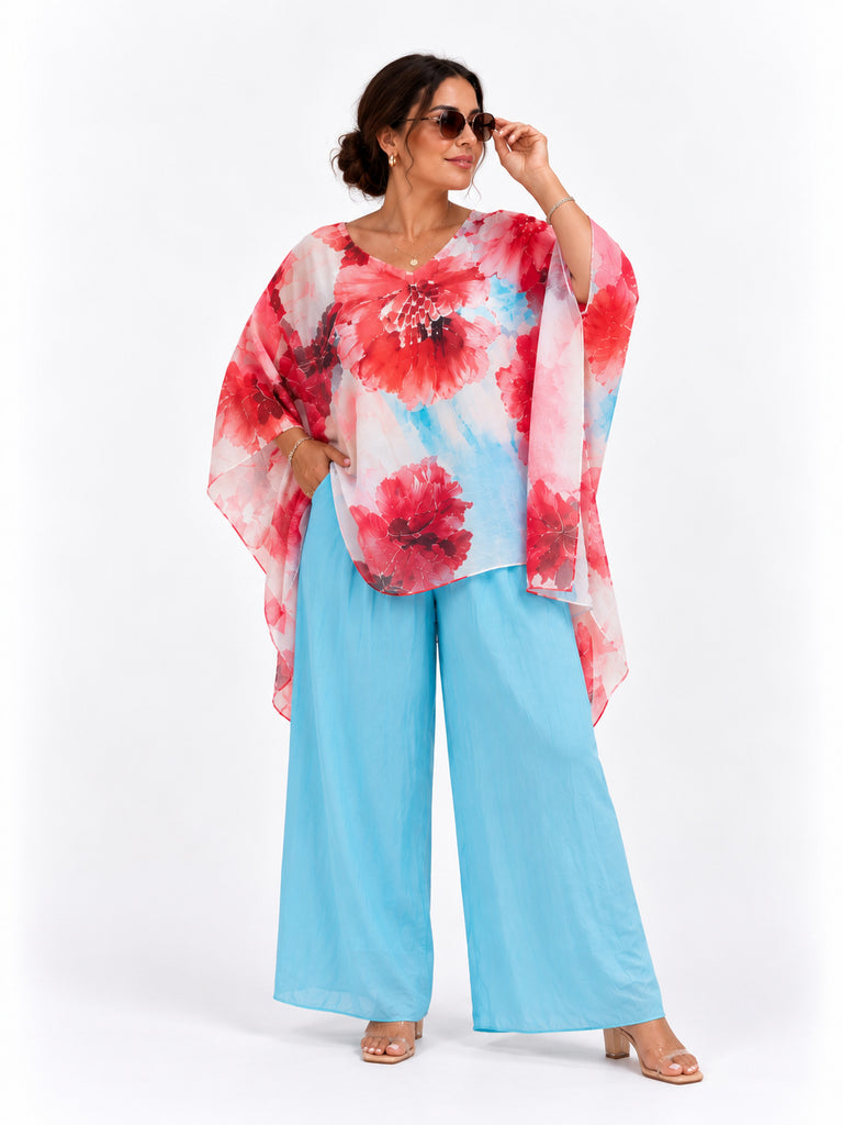 Corallo Aqua Bloom Pure Silk Set