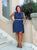 Navy Blue Bow Tie Swing Dress