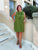Green Bow Tie Swing Dress