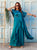 Petrol Cascade Silk Satin Co-ord Set