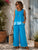 Turquoise Luna Mare Linen & Silk Co-Ord