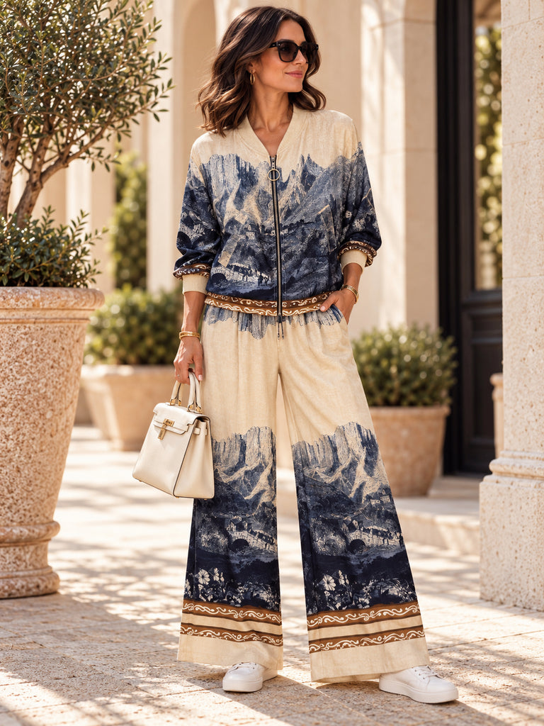 The Montreux Scenic Luxe Bomber Co-Ord - Luxe Collection