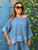 Azure Luxe Linen & Silk Satin Trim Co-Ord