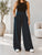 The Maëlle High-Waisted Palazzo Joggers - Navy Blue