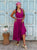 Elara Viscose Maxi Dress - Magenta