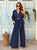 Sahara Embroidered Luxe Cotton Co-ord - Navy