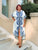 Blue Grecja Shirt Dress
