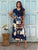 Valeria Mixed-Media T-Shirt Maxi Dress - Navy