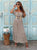 Château Belle Lace Bardot Maxi Dress - Taupe