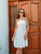 White Strapless Beaded Dress