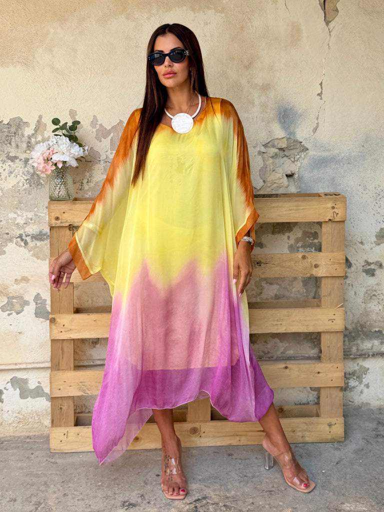 Mango Sorbet Pure Silk Kaftan
