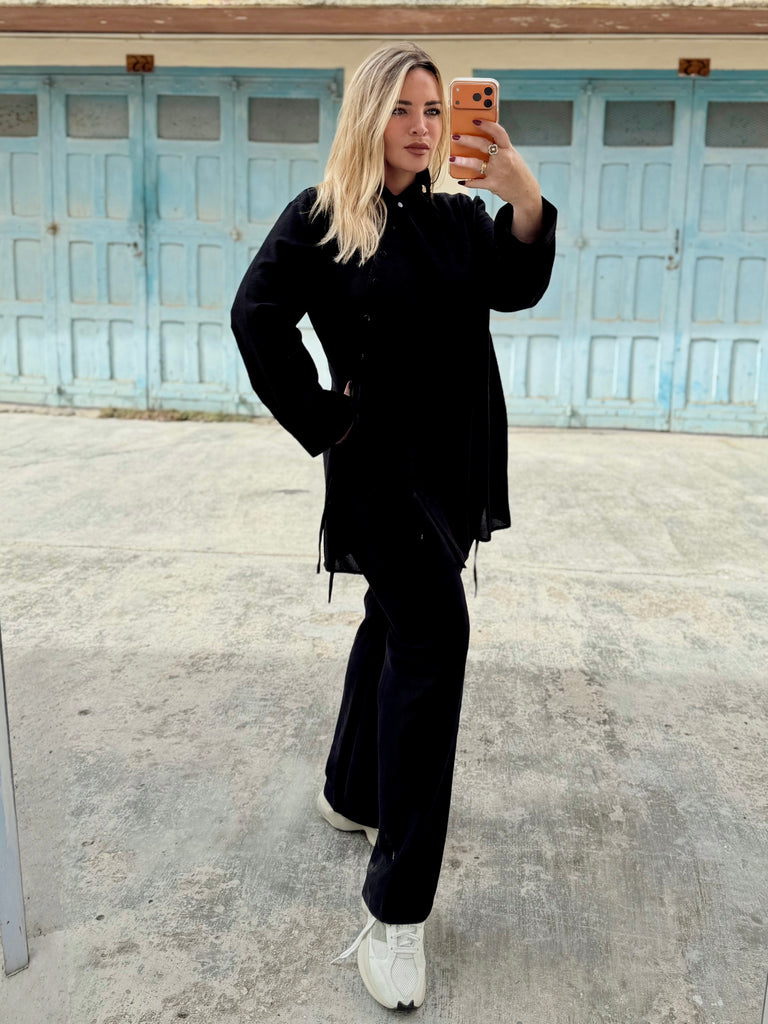 Black Effortless Co-ord Set