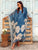 Silk Hibiscus Kaftan – Ocean Mist