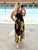 Navy Silk Water colour Dress