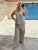 Taupe Pure Linen Moroccan 3 piece Set