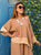 Caramel Luxe Linen & Silk Satin Trim Co-ord