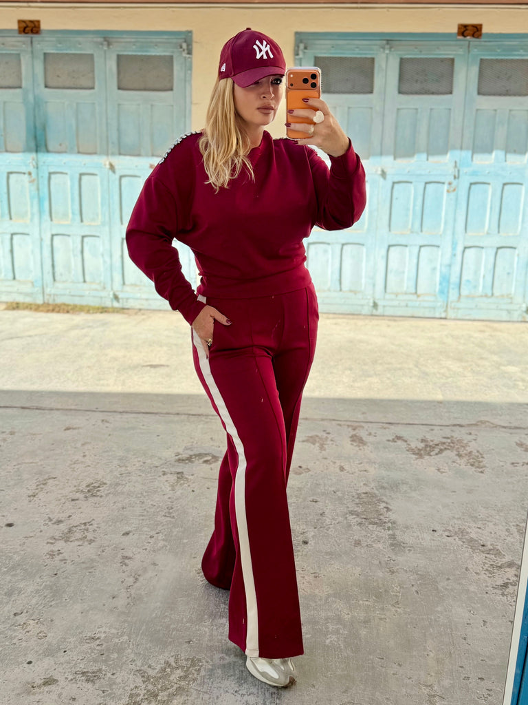 Berry Bordeaux Diamond Tracksuit
