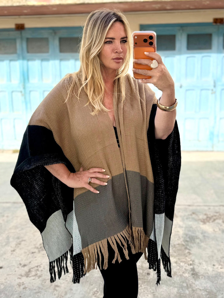 Beige Poncho