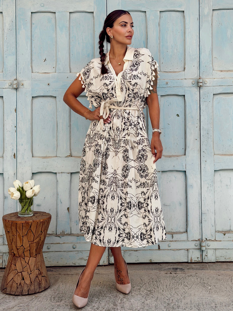 The Florence Tassel Midi Dress - Love my Body