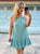 Teal Cotton Linen Day Dress