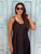 Midnight Silk Satin Maxi Dress