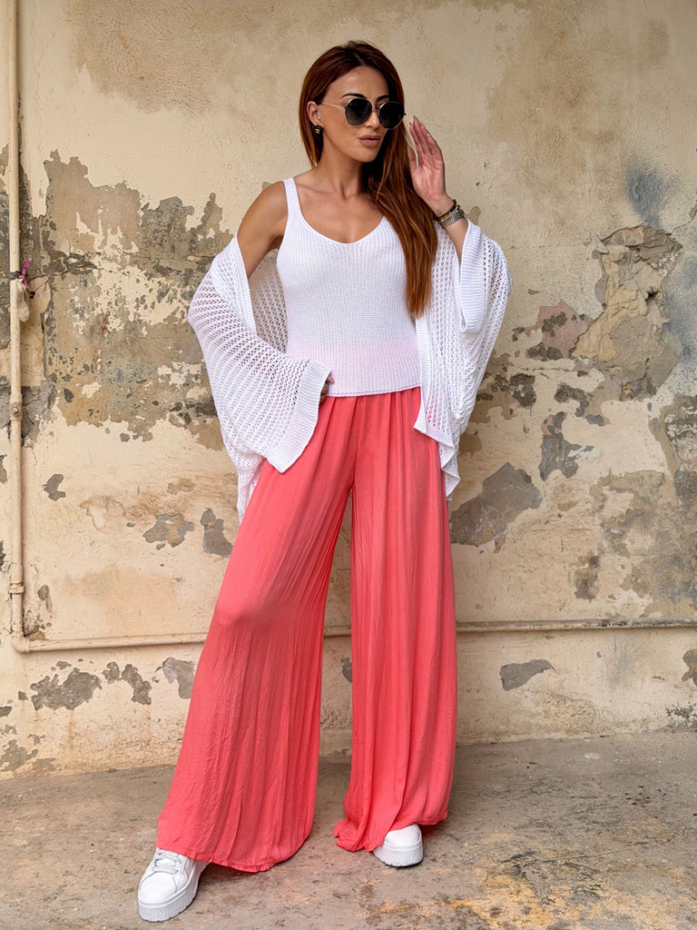 Coral Airflow Viscose Trousers
